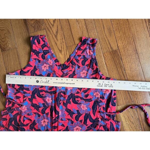 Anybody Wide Leg Romper, Multicolor, Floral, size 1XP, Capri Length, Gaucho - Picture 7 of 12